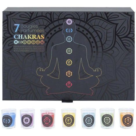 Coffret 7 Bougies Parfumées "Chakra" 24cm Multicolore (1/4)