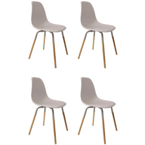 Lot de 4 Chaises "Phenix" 85cm Taupe (1/2)