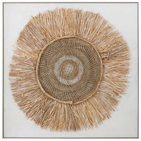 Tableau Déco Cercle "Ibiza" 100x100cm Naturel (1/3)
