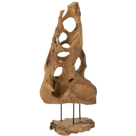 Cône Déco en Bois "Bali Bliss" 100cm Naturel (1/2)