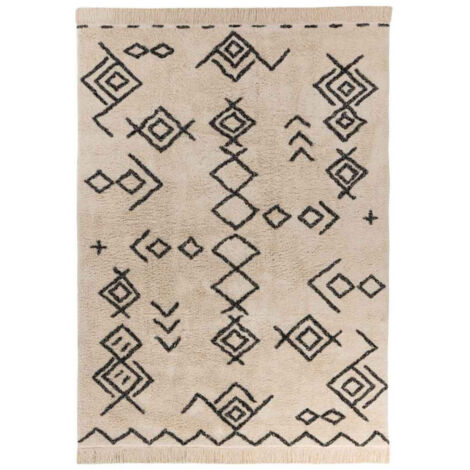 Tapis Tufté à la Main Ethnique "Mylen III" Beige & Noir 160 x 230 cm (1/5)
