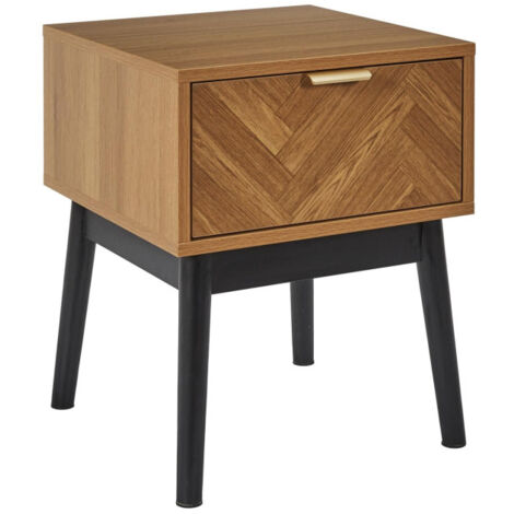 Table de Chevet Design "Felix" 50cm Marron (1/5)