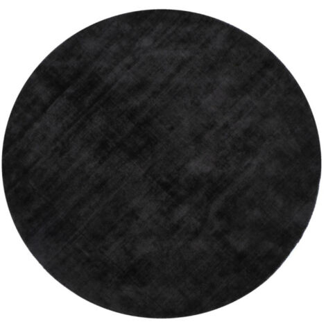 Tapis Déco Rond "Fabian" 150cm Noir (1/3)