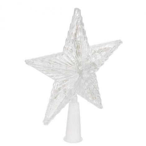 Paris Prix - Cimier Sapin Lumineux étoile 20cm Blanc Chaud (1/3)