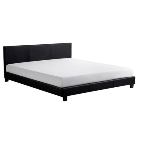 Lit Adulte Design à Led Fontia 160x200cm Noir - www