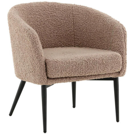 Fauteuil Bouclette "Fluffy" 70cm Marron (1/5)