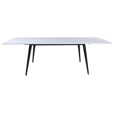 Table à Manger Extensible "Jimmy" 150-240cm Blanc (1/5)
