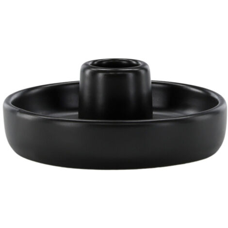 Bougeoir en Céramique "Otis" 11cm Noir