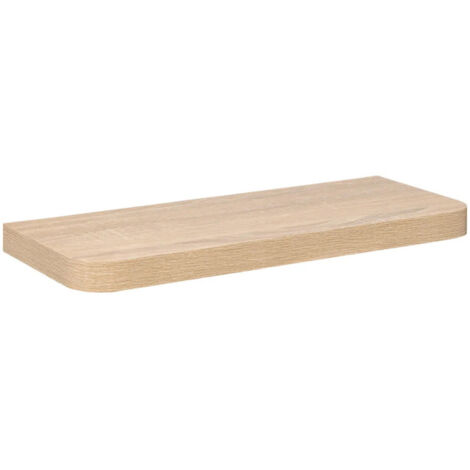 5Five Simply Smart – Étagère murale arrondie 60cm en MDF – Fixations invisibles – Coins arrondis – Label FSC – Charge max 5kg – Couleur naturelle (1/3)