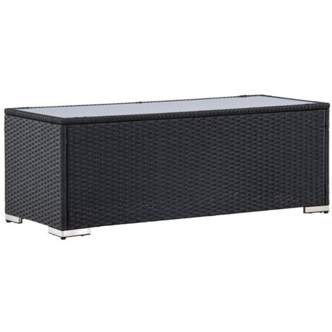 Table Basse de Jardin "London" 120cm Noir (1/5)