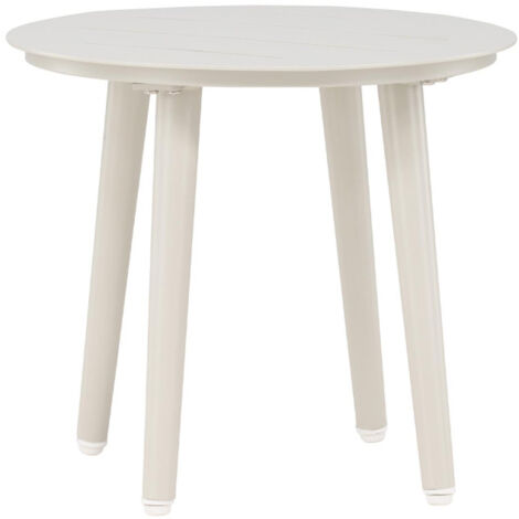 Table d'Appoint de Jardin Ronde "Lina" 40cm Beige (1/5)