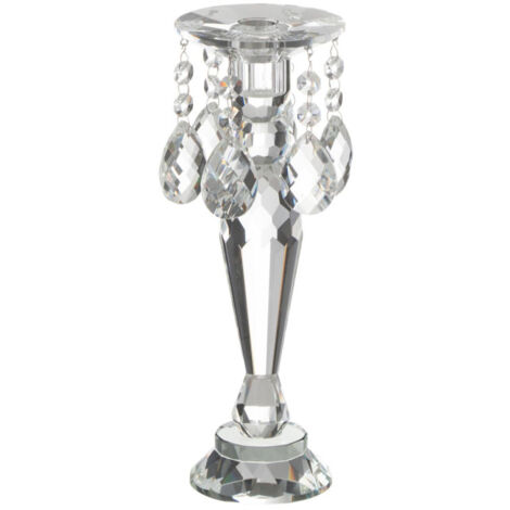 Chandelier Design en Cristal "Louise" 28cm Transparent (1/4)