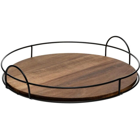 Plateau de Service en Bois "Mina" 34cm Marron (1/2)