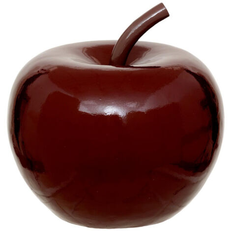 Pomme Déco Extérieur en Résine "Glossy" 26cm Rouge Rubis