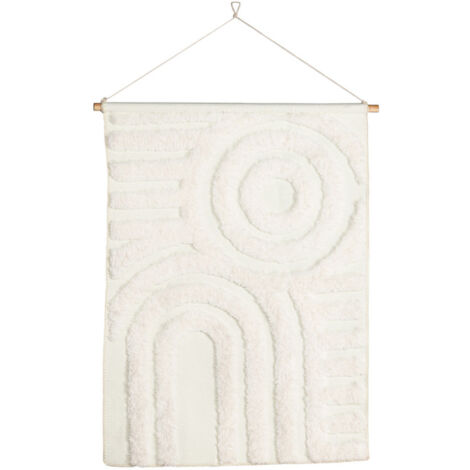 Toile Tapis à Suspendre "Nikita" 100cm Blanc (1/5)