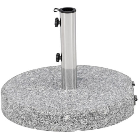 Pied de Parasol Moucheté Rond "Stathera" 50cm Gris (1/5)
