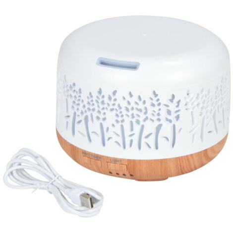 Diffuseur de Parfum LED "Nature" 300ml Blanc (1/3)