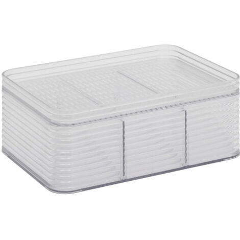 Boîte Organiseur 3 Compartiments "Plastor" 22cm Transparent (1/5)