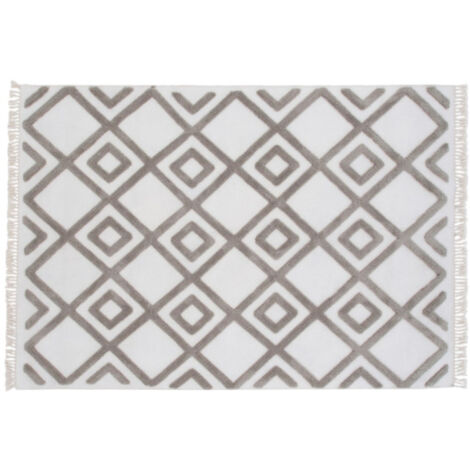 Tapis Design avec Franges "Towa" 160x230cm Marron (1/5)