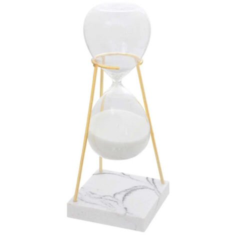 Sablier Déco Effet Marbre "Olen" 21cm Gris (1/2)