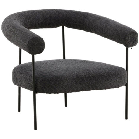 Fauteuil Arrondi "Hokasen X Josefin" 88cm Gris Foncé (1/5)