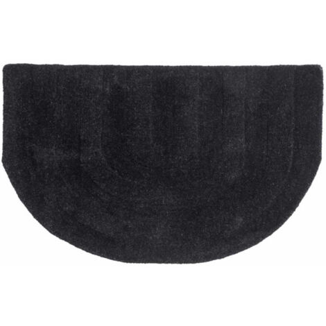 Tapis Demi-Rond "Nora" 50x80cm Noir (1/5)