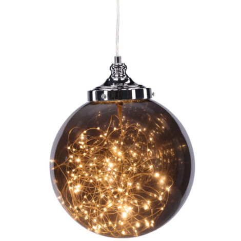 Lampe Suspension Design "Lemans" 40cm Gris (1/5)