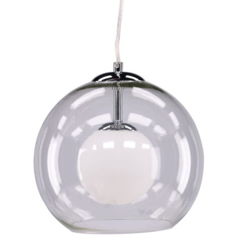 Lampe Suspension Design "Roche" 25cm Transparent (1/5)