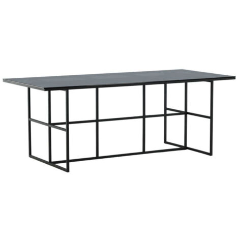 Table à Manger Design "Leif" 200cm Noir (1/5)