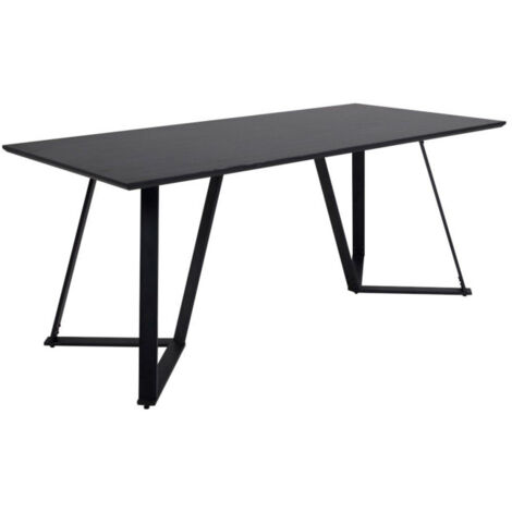 Table à Manger Design "Marina" 180cm Noir (1/5)