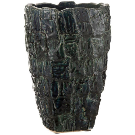 Vase Design en Céramique "Akane" 36cm Vert Pétrole (1/2)