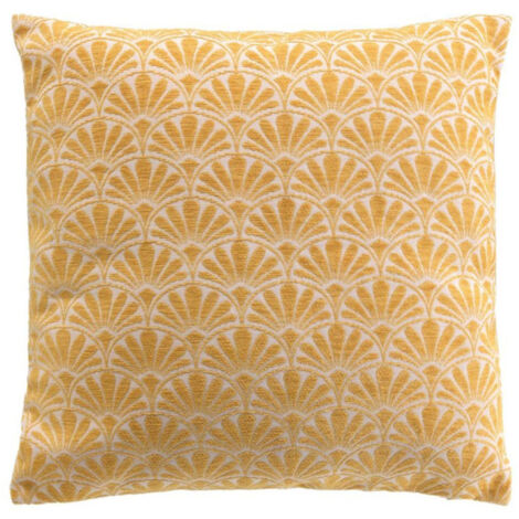 Housse de Coussin Jacquard "Echo" 40x40cm Ocre (1/5)