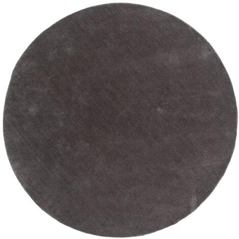 Tapis Déco Rond "Undra" 200cm Gris Foncé (1/5)