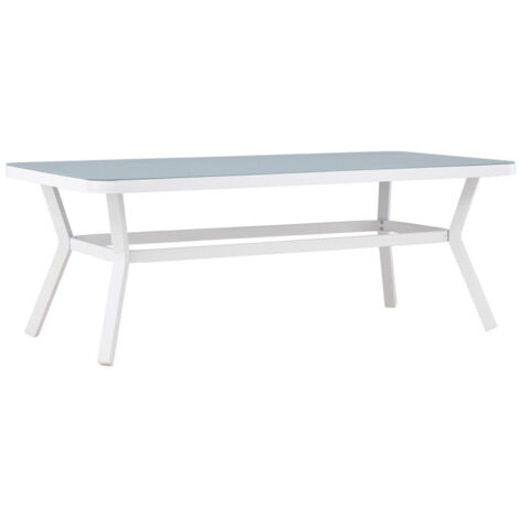 Table de Jardin "Virya" 200cm Blanc & Gris (1/5)
