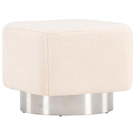 Pouf Design en Tissu "Newton" 45cm Naturel (1/5)
