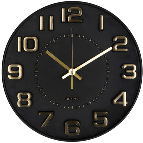 Horloge Murale Relief "Doris" 30cm Noir (1/4)