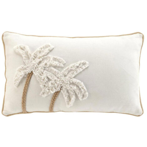 Coussin Déco Tufté "Sahara" 30x50cm Naturel (1/5)