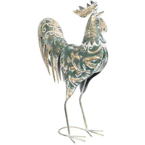 Statuette Coq Déco en Métal "Conor" 54cm Multicolore (1/2)