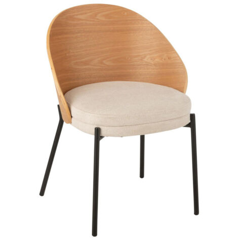 Chaise Design "Lone" 74cm Naturel & Beige (1/5)