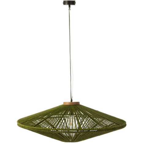 Lampe Suspension en Jute "Dollie" 93cm Vert (1/3)