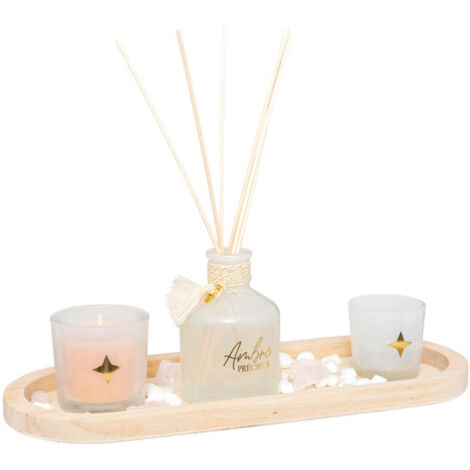 Coffret Senteur Plateau "Wild Romance" 32cm Ambre