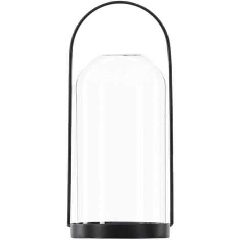 Lanterne Design en Verre "Flora" 25cm Noir (1/5)