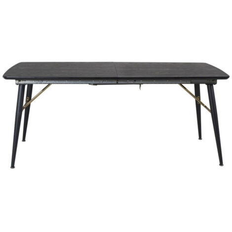 Table à Manger Extensible "Gold" 180-220cm Noir (1/5)