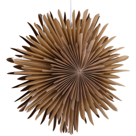 Lampe Suspension Design "Selen" 35cm Marron Clair (1/5)