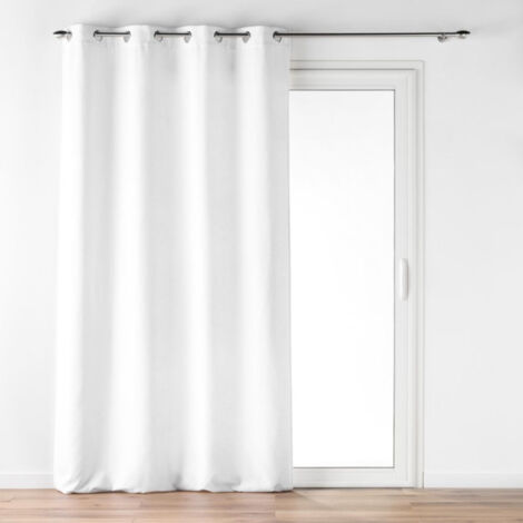 Rideau à Œillets en Velours "Verra" 140x260cm Blanc (1/5)