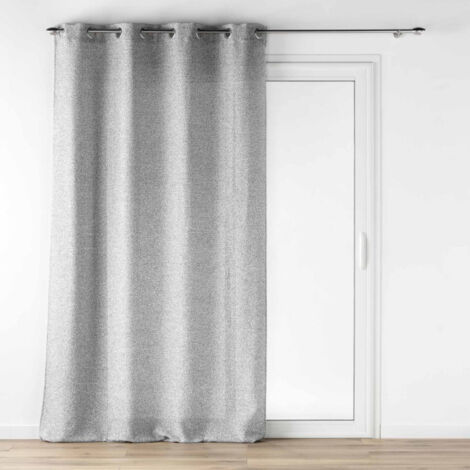 Rideau Voilage à Œillets "Loulaine" 140x240cm Gris (1/5)