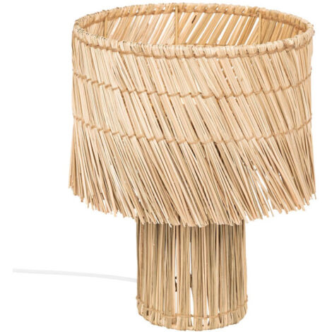 Lampe à Poser en Roseau "Yoni" 34cm Naturel (1/4)