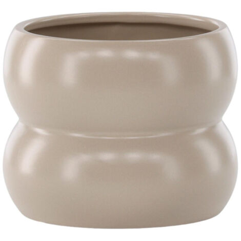 Pot Déco en Céramique "Dapne" 16cm Beige (1/4)