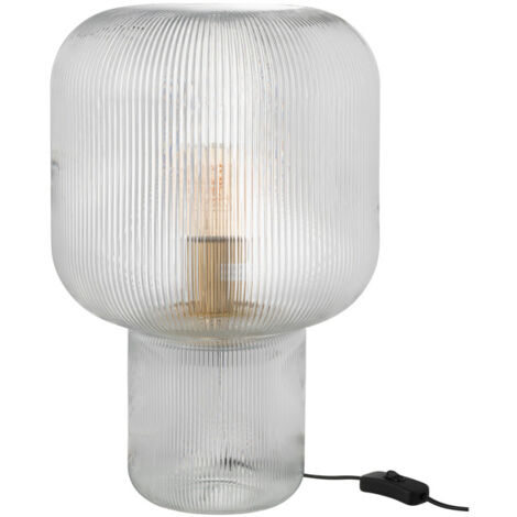 Lampe à Poser en Verre "Allyson" 42cm Transparent (1/3)