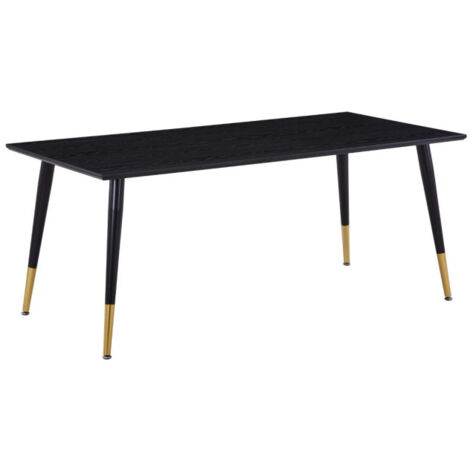 Table à Manger Design "Dipp" 180cm Noir & Or (1/5)